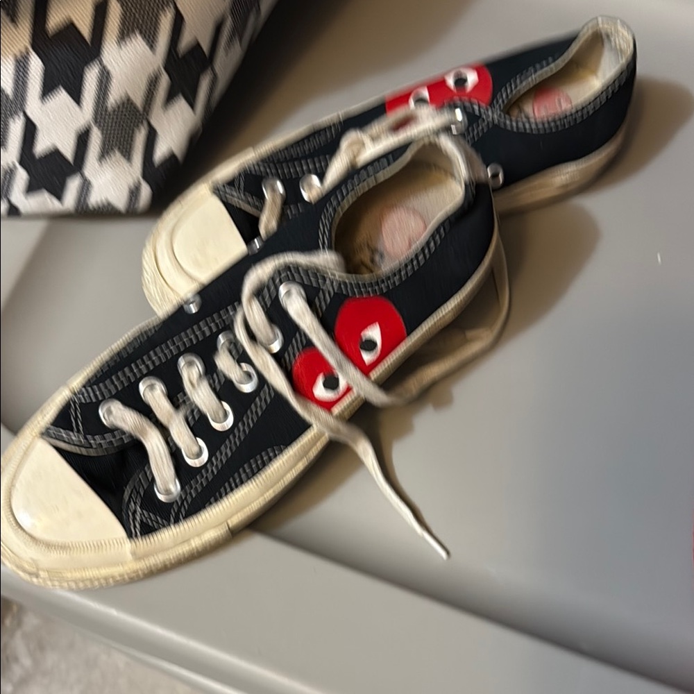 Black and Red Converse Sneakers